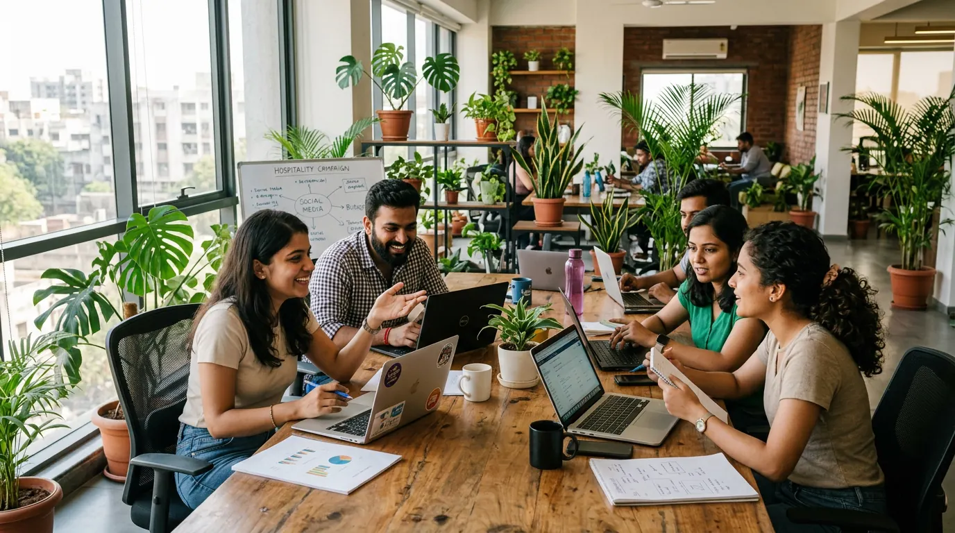 How to Choose Influencers Based on Audience Quality Instead of Followers — Influencer marketing agency team collaborating in an Ahmedabad office